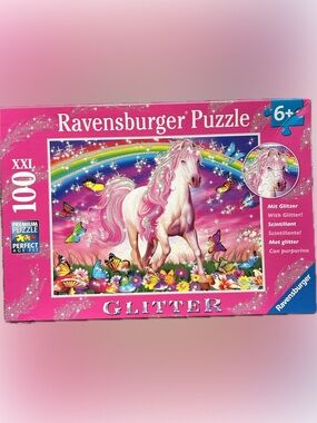 Ravensburger Pink and Cream Glitter Unicorn Puzzle